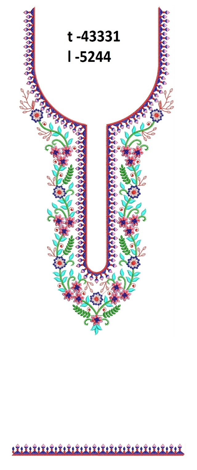 beautifull flowers concept neck with lace embroidery design  Machine Embroidery Designs