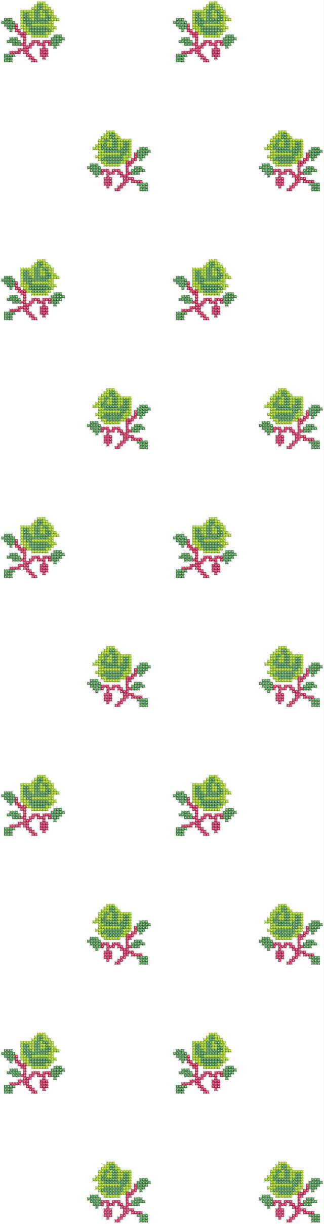 Cross Stitch Butta all over garment embroidery design  Machine Embroidery Designs