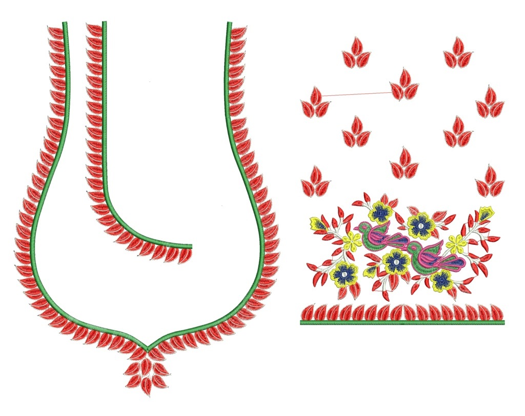 South indian blouse embroidery design Machine Embroidery Designs