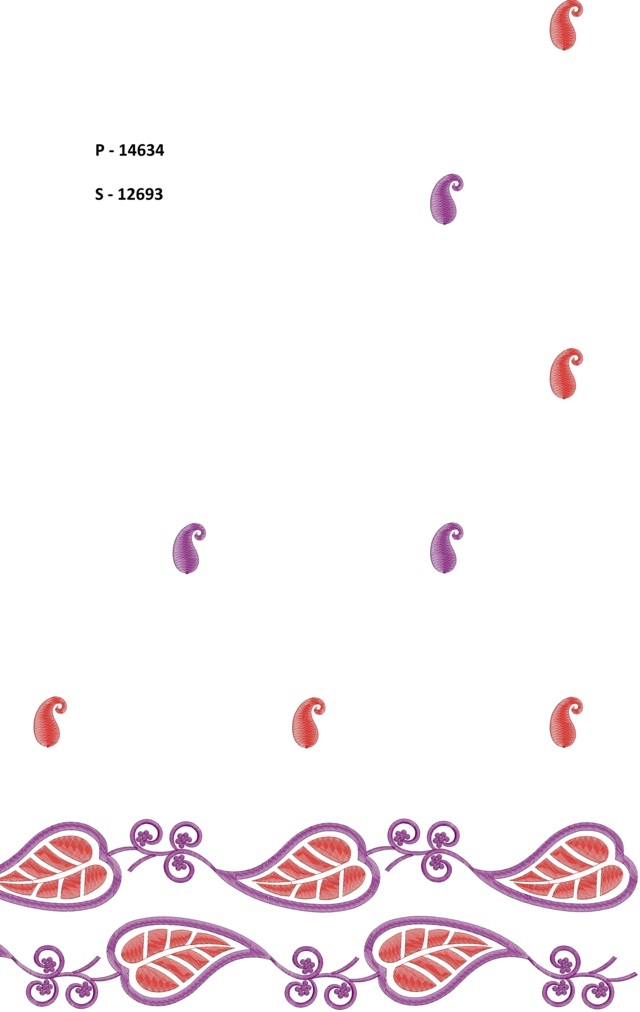 Unique panel pallu sct saree embroidery design Machine Embroidery Designs