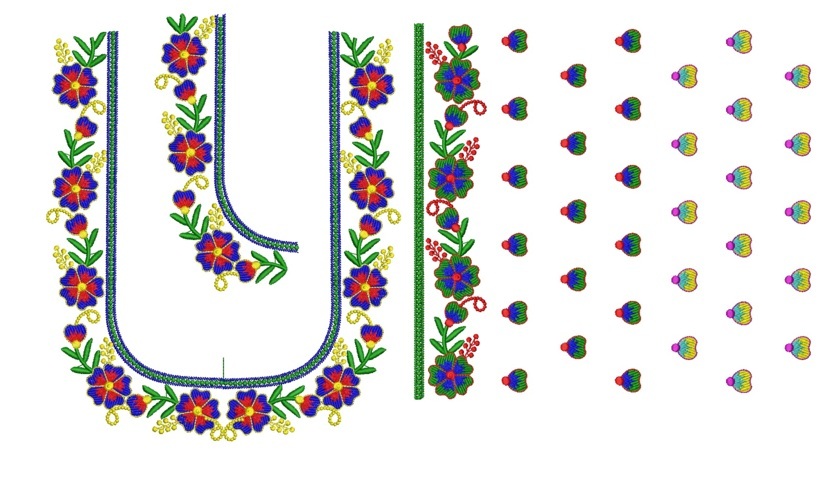  Indian Splitted Blouse Embroidery Design Machine Embroidery Designs