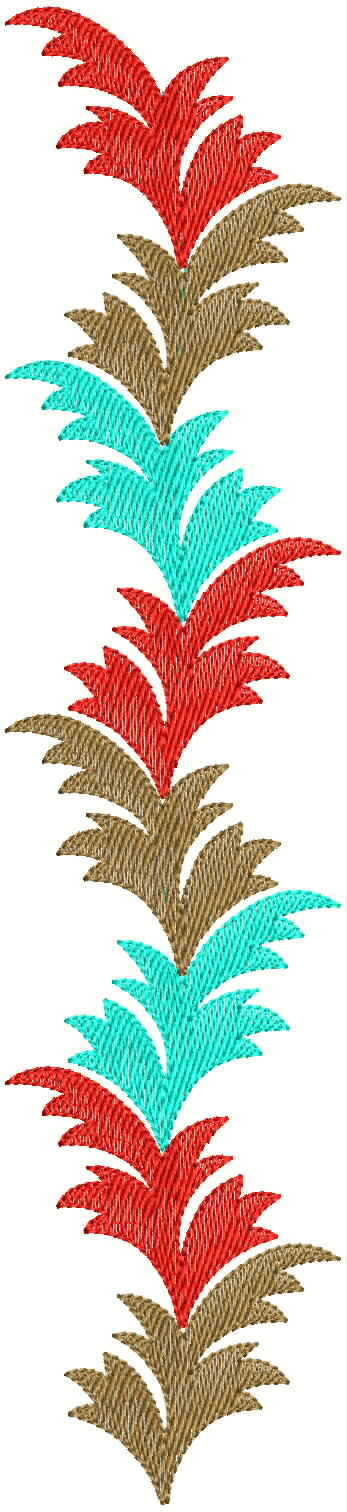fancy flowers well border embroidery design  Machine Embroidery Designs