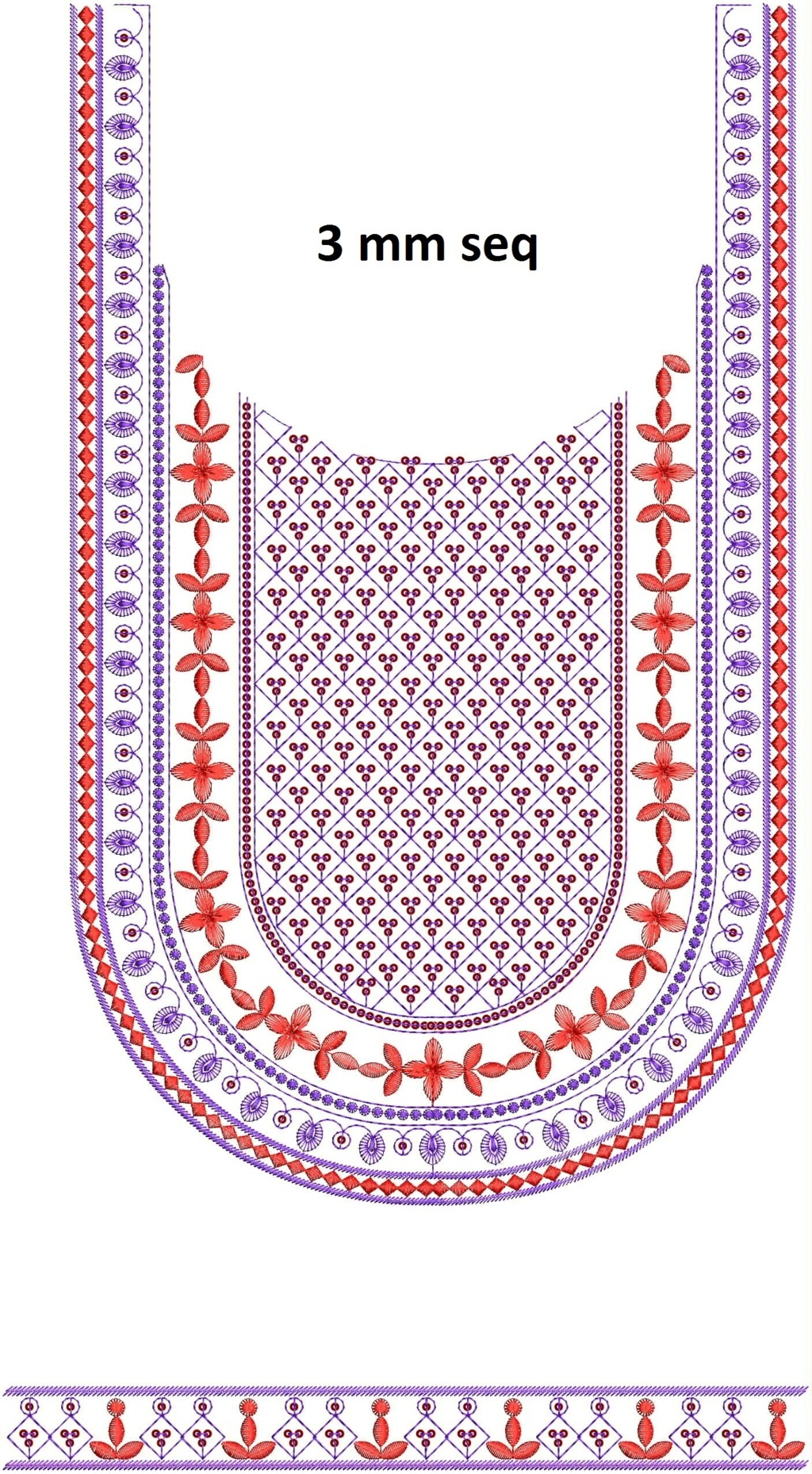 3 mm seq Latest neck top&kurti embroidery design   Machine Embroidery Designs