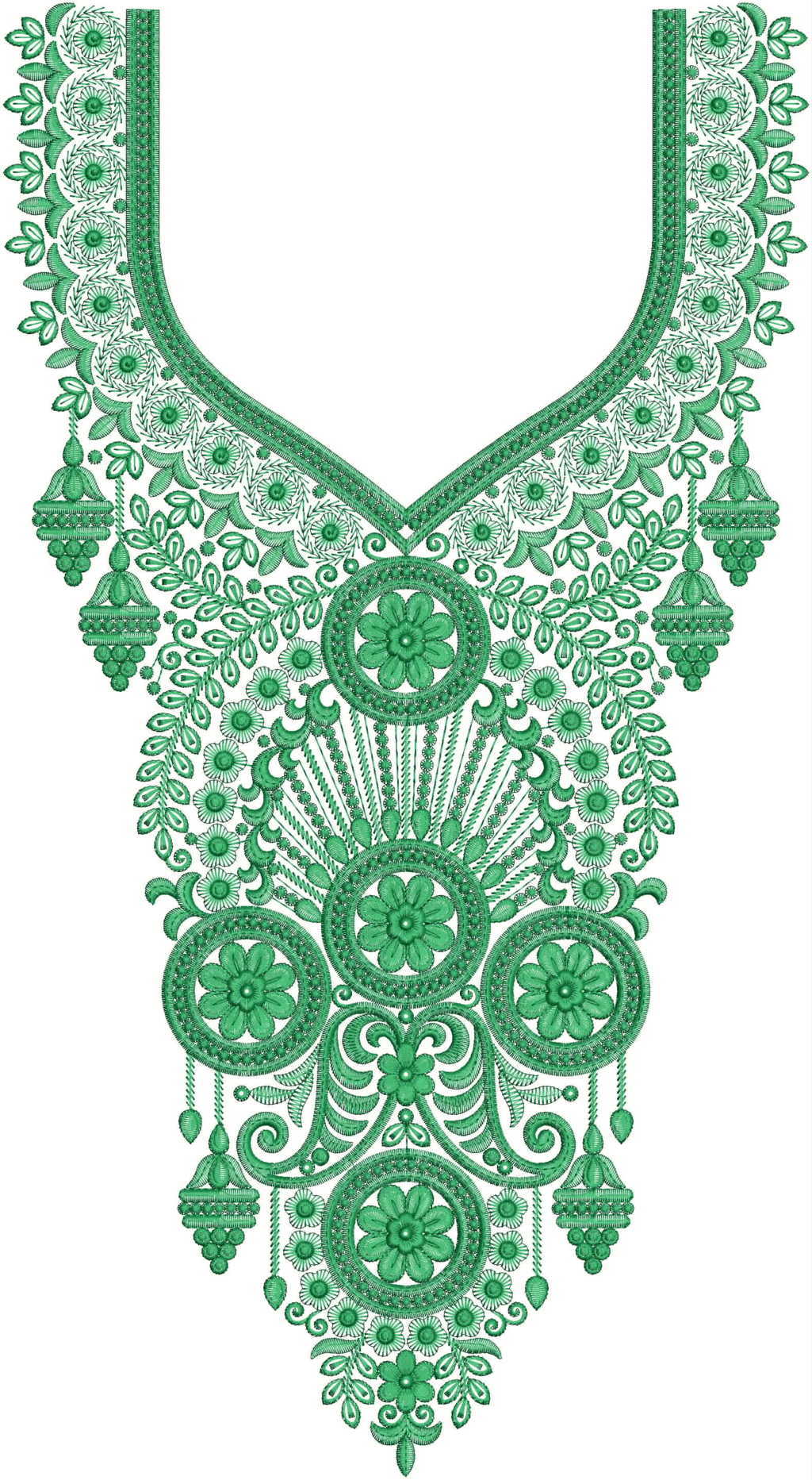neck/gala embroidery design
