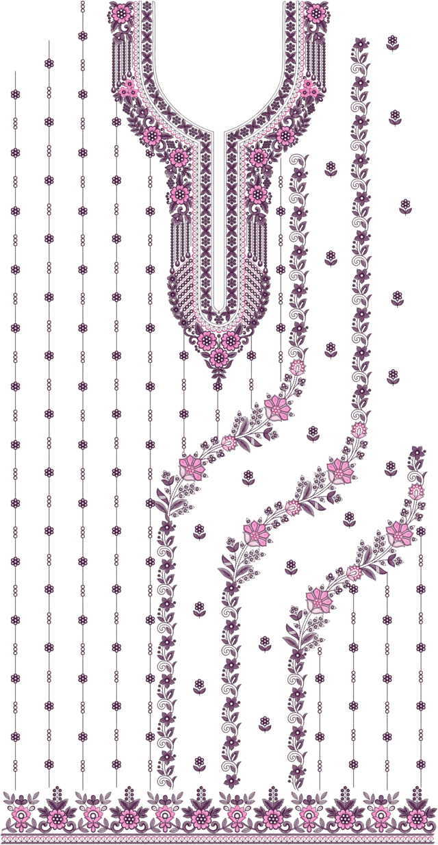 zarkan single head flowers concept panjabi pakistani suit/duptta