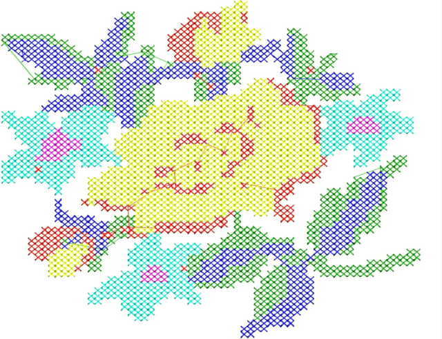 cross stitch Butta Embroidery Design Machine Embroidery Designs