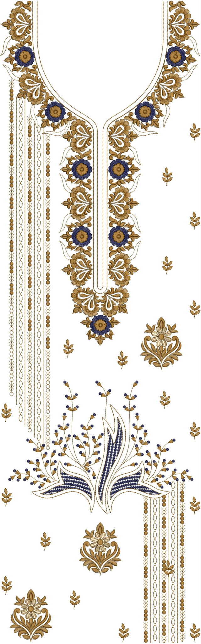 long suit flowers concept panjabi pakistani dress embroidery design