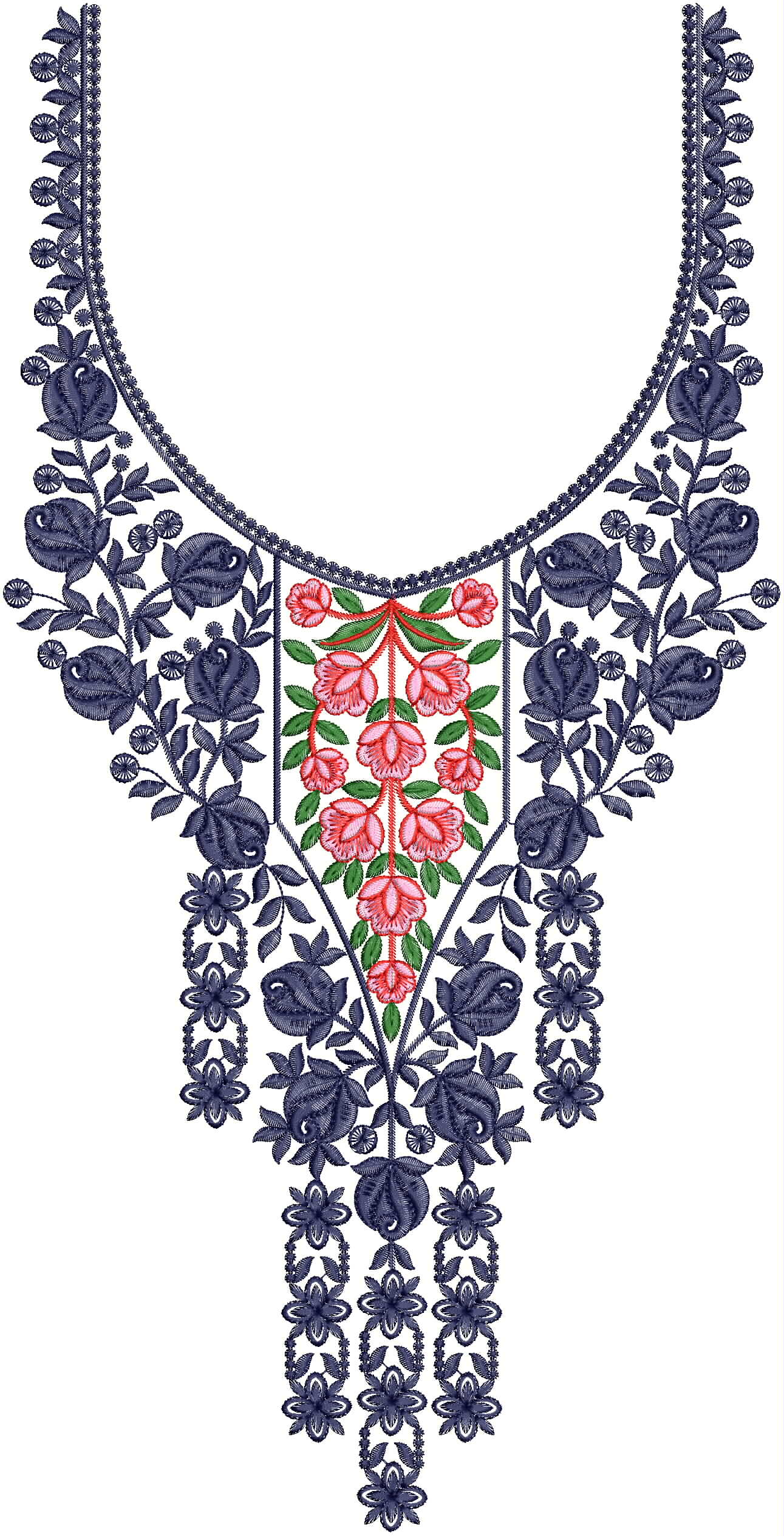 Neck /gala embroidery design