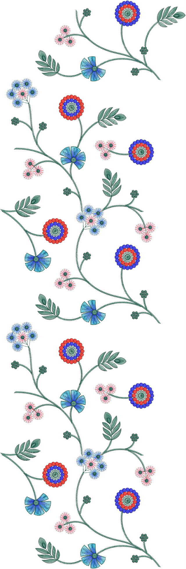 Beautiful all over garment embroidery design Machine Embroidery Designs